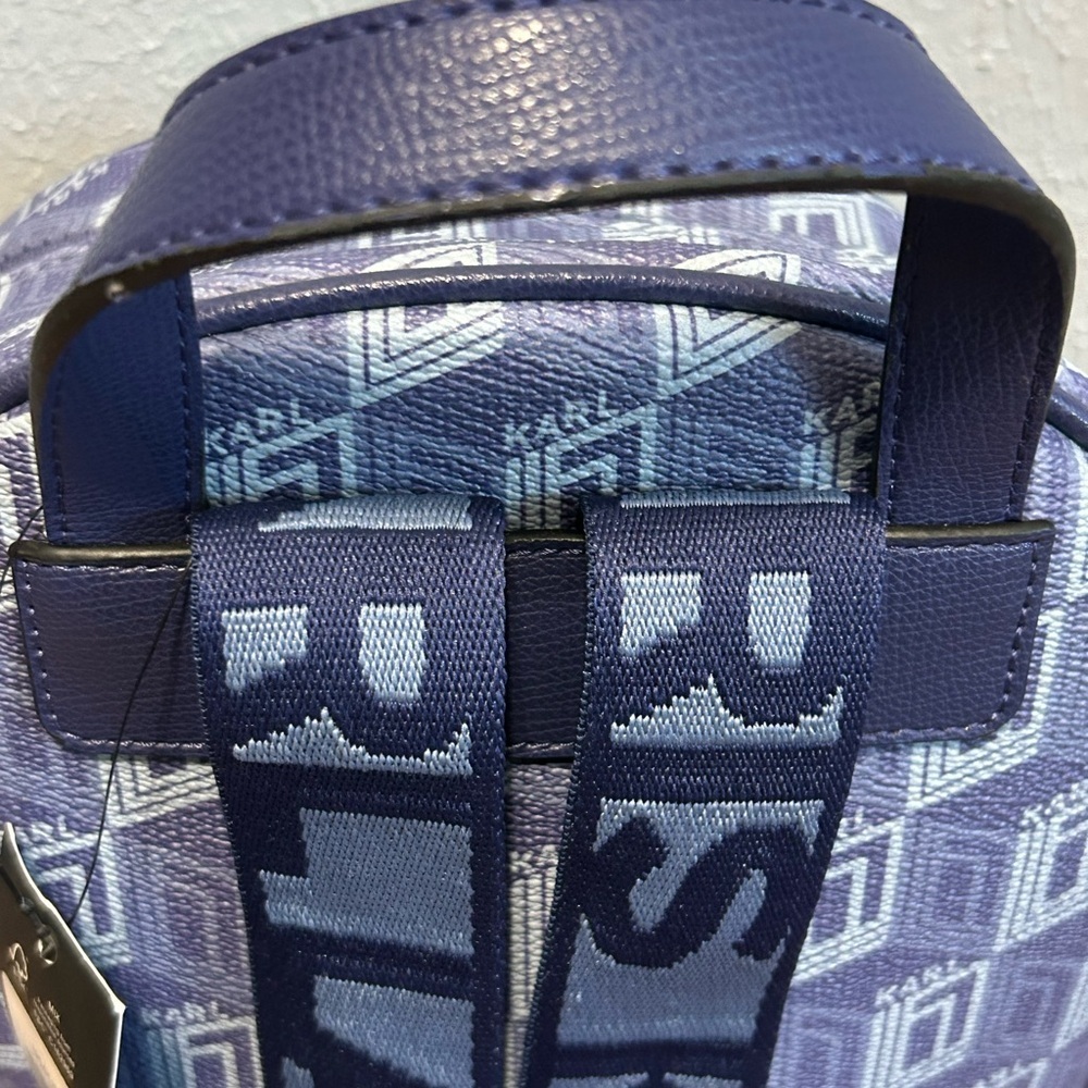 NWT KARL LAGERFELD Paris Backpack Indigo One Size - Picture 7 of 15